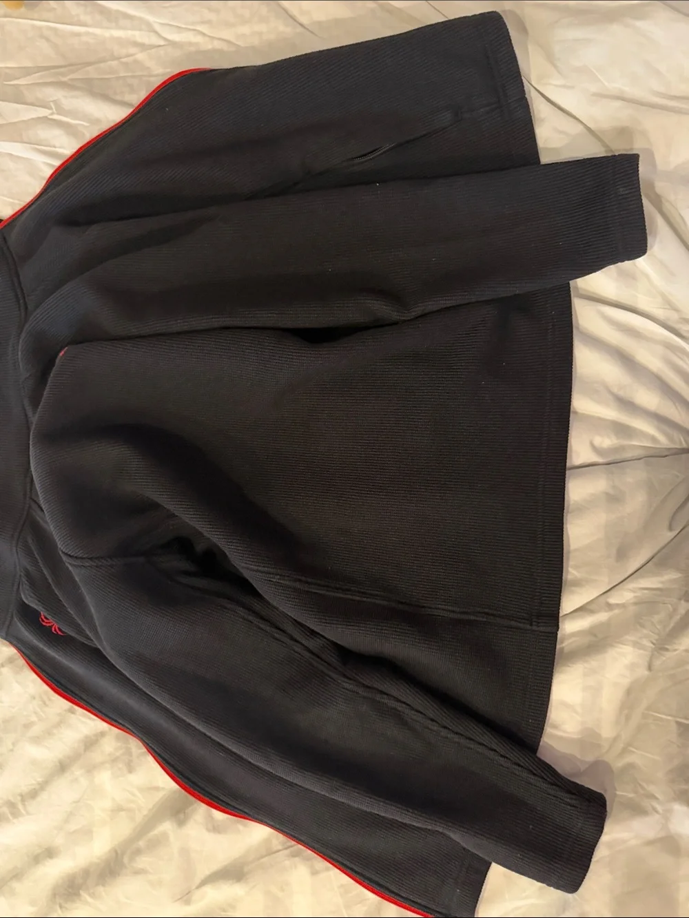 Spyder Black Bomber Jacket with Red Accents
